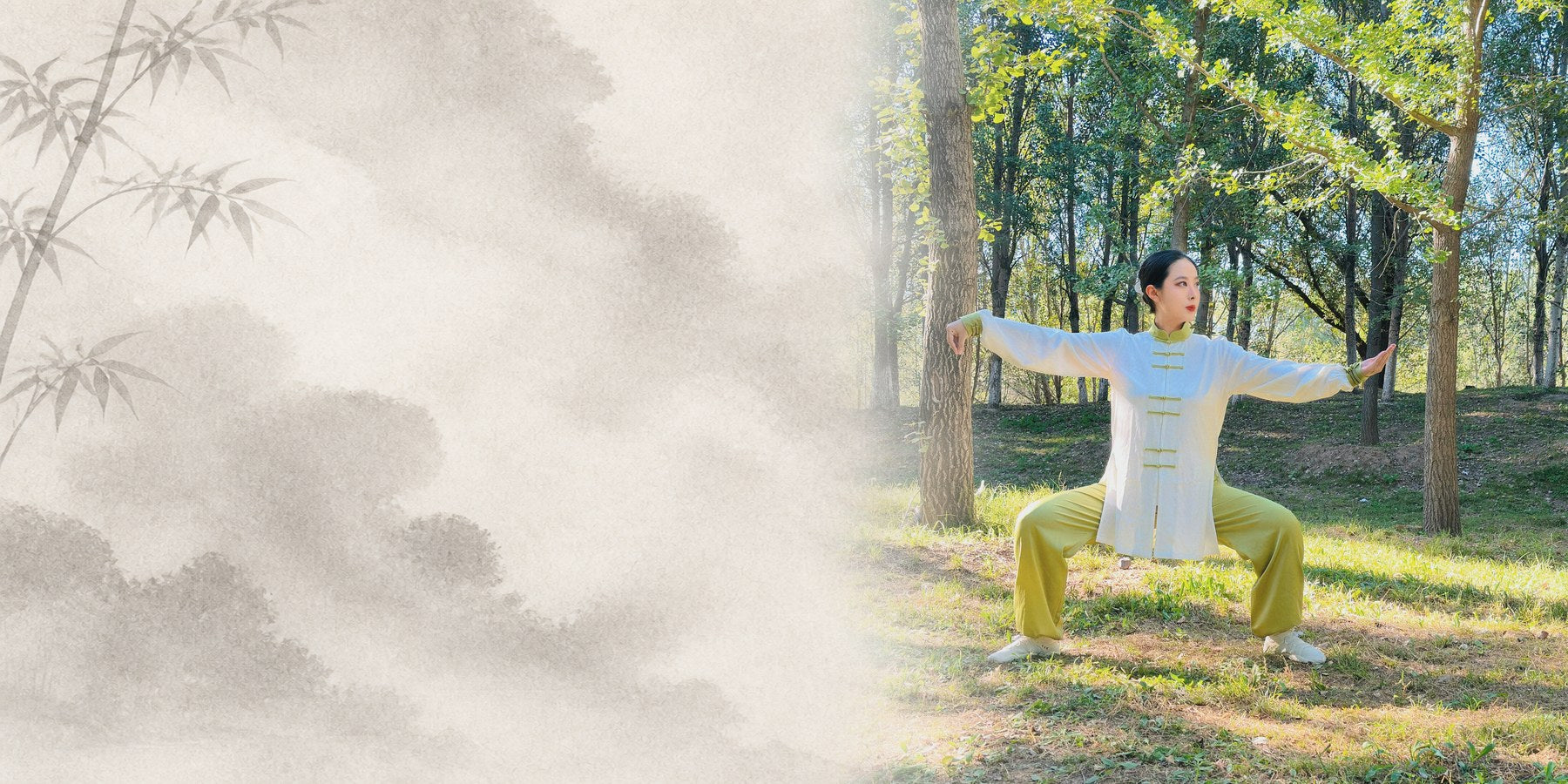 RUYI TAICHI instructor practicing outdoors